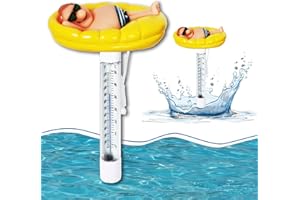 BARVERE Pool Thermometer Schwimmend, Bruchfest Thermometer Wasser, Poolthermometer Badewanne mit Schnur, Badethermometer für Outdoor & Indoor Pools, Spas, Hot Tubs, Aquarien und Fischteiche (Drifter)