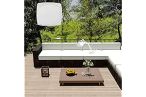 HLTQL Funda para Cojines Exterior Impermeable, Cubre Sofa Gatos Arañazos con Cremallera, Fundas De Sofa Antimanchas y Ajustables, para Interiores y Exteriores, Muebles De Ratán(#18,50x55x10cm)