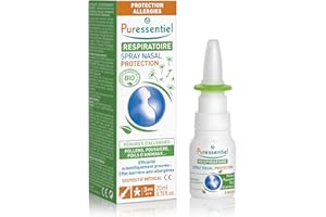 Puressentiel - Respiratoire - Spray Nasal Protection Allergies - Aux huiles essentielles Bio - Préserve contre les symptômes d'allergies - Pollens, poussière, poils d'animaux - 20 ml
