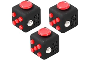 BLUECAPS TRADING 3 x Fidget Cube for Stress and Anxiety Relief & ADD Sensory Cube for Children and Adults (Black)