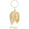 Linkidea Clutch Purses for Women Evening Party Round Ball Crystal Tassel Lady Party Wedding Shoulder Bag
