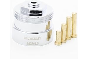 BLUMKRAFT Adaptateur métal pour Radiateurs M28 x1.0 - M30x1.5 Compatible avec Vama, Orkli. Vanne thermostatiques M28-M30 M28F-M30M
