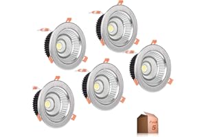 Foco Downlight LED 5W Aro Plateado Neutro 4000k (Pack 5) Ø85mm ONSSI LED