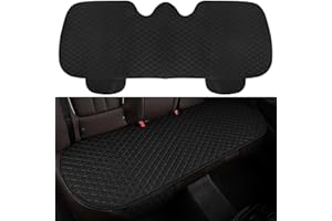 DOKENO Cojín Asiento Coche Universal Cojin Coche Asiento Trasero 134 x 50 cm Antideslizante Suave Cojines Negro Funda para Asiento de Coche Transpirable Cojines para Asiento de Coche, Tractor, Oficina
