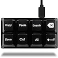 BTXETUEL Copy Paste Search Backspace Save Cut All Enter 8-Key Keyboard SayoDevice One Handed OSU Keypad Programmable Mechanical Shortcut Macro Keyboard for Working and Gaming (Black)
