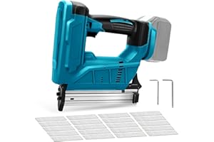 ROADTIME Pistola per unghie a batteria compatibile con batteria Makita 18 V, pistola elettrica con chiodi 2000 18 GA, chiodatrice senza fili per tappezzeria, falegnameria (senza batteria)