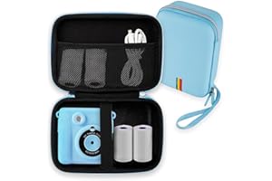 Leayjeen Kids Instant Print Camera Case Compatible with HiMont/Manttely/CAMCLID/GREENKINDER/Gofunly/Hangrui,Christmas Birthday Gift for Boys and Girls (Case Only) Blue