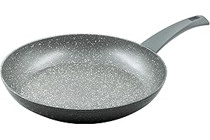 Zanetti - Padella antiaderente DURAPIETRA, adatta a tutti i piani cottura incluso induzione, fondo indeformabile, rivestimento alto spessore, manico soft touch, Diametro 28 cm