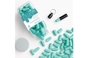 SURFOU Tapones Oidos Ruido Dormir, 60 Pares, Reducción 38 dB, Reutilizables y Ultra Suaves, Ideales para Personas que Duermen de Lado, Viajes, Casa y Estudio, Turquesa