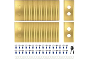 SHUTEX 32 Stück Klingen Ersatzmesser, Ersatzklingen kompatibel für Mammotion Luba und Yuka Serie, Robuste Titan Ersatzmesser, Lieferung mit Kunststoffunterlegscheibe und Schraubendreher(Gold)