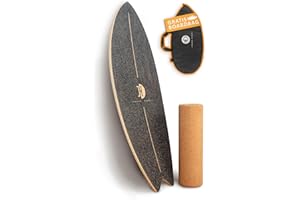 ‎JUCKER HAWAII JUCKER HAWAII Balance Board Ocean Rocker - Balanceboard mit Rocker Shape (100% Echtholz) und extra rutschfester Oberfläche - Find Your Balance