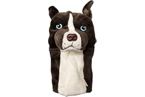 DAPHNE'S HEADCOVERS Daphne's Pit Bull Terrier Fantaisie Driver de Golf Couvre-Fer, Mixte, Pit Bull Terrier, Marron