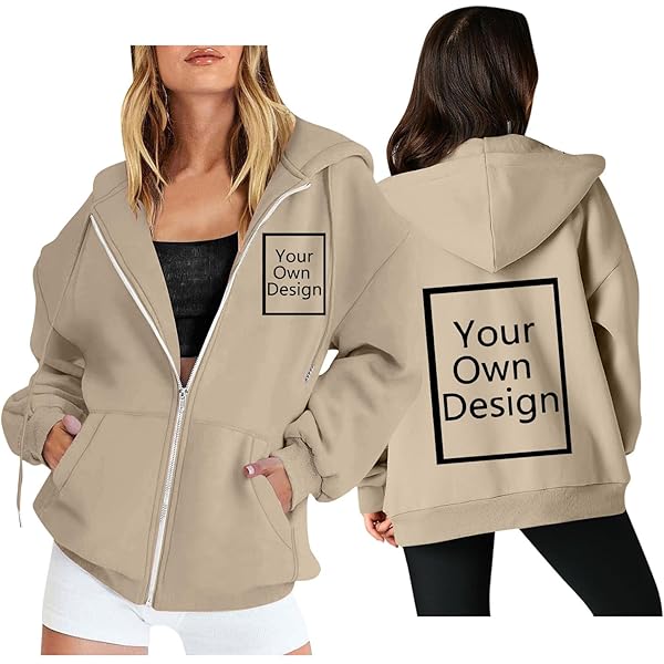Créez Votre Propre Pull À Capuche Personnalisé Avec Texte Ou Photo Imprimée Sweat Zippé Personnalisable Pour Hommes Et Femmes Veste Personnalisable Automne Hiver Hoodie Avant Et Arrière, S-3XL
