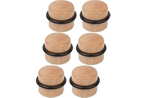 Kukicu Topes para Puertas – Tope Puerta Adhesivo de Madera para Suelo – Tope Autoadhesivo para Suelos Madera – Discreto y Elegante - Pack 6 unidades (Haya) (6)