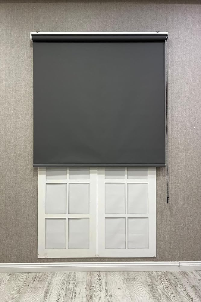 Stor Perde Ithal Mat Polyester P1090, Gri, 60 x 200