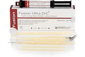 Denclov Permanent Luting Cement, Auto Mix, Ready to Use, Dual Curing Resin Based Non-Eugenol Cement for Crowns, Bridges, Inlays, Onlays, Ceramic Restoration, Natural Shade, Tooth Filling Repair Kit