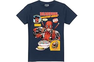 Cotton Soul Marvel Deadpool Cereal Mens T Shirt, Navy