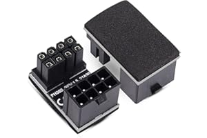 YAODHAOD ATX 6Pin U Turn, 180 stopni kątowy zasilacz do komputerów stacjonarnych karta graficzna 2-pak (8 PIN B)