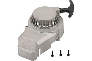 WOOSTAR Recoil Pull Starter Replacement for 2 Stroke 47cc 49cc 50cc Mini Pocket Dirt Pit Bike ATV Scooter Quad Engine Silver