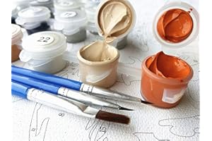 YEESAM ART Peinture à l'huile DIY par numéros, Kits de Loisirs Créatifs, Adultes Enfants, Peinture à Chiffres à partir de 5 huiles murales