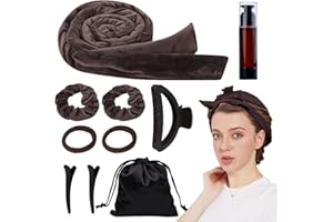 YOOLHAMY Bigodino Lungo Per Boccoli, Bigodini Per Capelli Lunghi, Boccoli Capelli Senza Calore Bigodino Fascia Morbidi per Capelli Curler Per Capelli Medi Lunghi Dormire Heatless Curler (cioccolato)