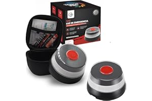 Vida Boreal Pack 2 Baliza V16 DGT Luz Emergencia Geolocalización | Homologada DGT 3.0 para Coches y Motos | SIM Datos hasta 2038 | Pilas y Estuche Incluidos