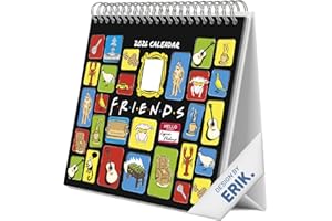 Grupo Erik - Calendrier Friends 2026 de Bureau - Calendrier 2026 Mensuel │ Idee Cadeau │ De Janvier à Décembre : Espace pour notes et Illustrations décoratives (17x20 cm)
