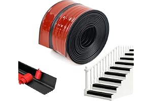 3 m trappkantsprofil, halkfri gummitrappkantskydd, L-format trappkantskydd, för inomhus/utomhus, flexibel PVC vattentät (50 ×