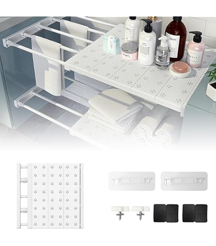 Mensole Regolabili Per Armadio – Espandibili 38-60cm, Larghezza 35cm, Portata 40kg, Senza Fori, Facili Da Installare