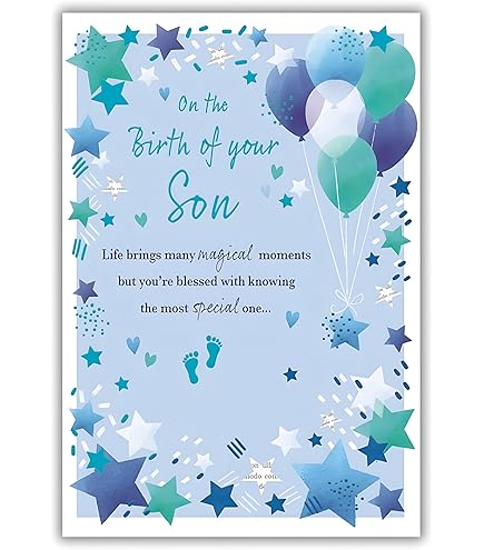 New Baby Boy Card ~ Congratulations On The Birth Of Your Gorgeous Son - View #10