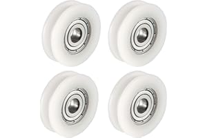 WINWILL Los rodamientos de bolas flexibles de nylon de los rodillos de bolitas 4pcs 5 * 24 * 7m m U acanalan el rodillo para los muebles