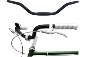 LOEVELOSI Guidon de vélo de ville 25,4 mm ergonomique pour vélo femme homme guidon en aluminium noir rétro pour femme homme cruiser large