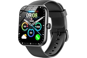 MOTAST Smartwatch Uomo Donna, 1.96" HD Orologio Smartwatch Uomo con Effettua/Risposta Chiamate, Contapassi/Cardiofrequenzimetro, Impermeabile IP68 110+ Modalità Sportive Smart Watch per Android iOS