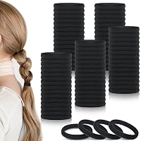 200 Schwarze Haargummis Für Damen & Mädchen – Hochelastisch, Nahtlos, Schonend Für Die Haare