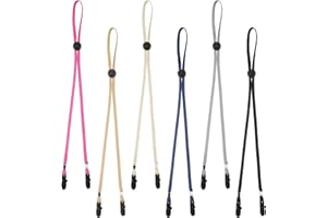 Bewudy 6PCS Adjustable Hat Straps for Wind, Removable Anti-Loss Hat Strap Clips, Adjustable Hats Strap Clips, Hats Chin Cord for Golfing, Fishing, Boating