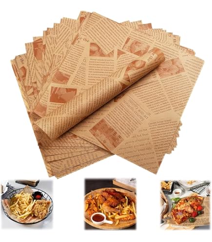 100 Pièces Papier D'Emballage Alimentaire,Papier Anti Graisse