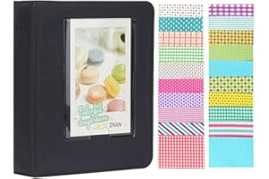 Anter 64 Tasche Mini Album fotografico Compatibile con Fujifilm Instax Mini 11 8 8+ 9 7s 25 26 50s 70 90 Scheda istantanea e nome con 20 adesivi PCS