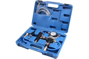 ‎LLCTOOLS SLPRO KfZ Dog KFZ Entlüftungsgerät| Kühler entlüften | Kühlsystem Befüll Entlüfter | Prüfer Tester | mit Manometer und flexiblem Schlauch | mit robustem Transportkoffer
