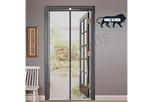 LifeKrafts Polyester Magnetic Mosquito Net for Door | Mosquito Curtain for All Door Types & Sizes | Auto-Closing Insect Scree