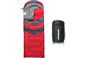 MalloMe Sac de Couchage Adulte Enfant Hiver Été Printemps Automne - Duvet 1 Personne - Imperméable Sacs de Couchage de Damping et Randonnée - Sac Couchage Ultra Léger, Compact Sleeping Bag