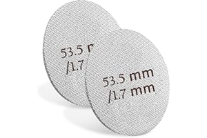 LXYANW Puck Screen 54 mm, 2 pcs Pantalla de disco de 1,7 mm, colador para cesta de filtro de espresso, 150 μm filtro de café, placa de malla para cesta de filtro de portafiltro de espresso