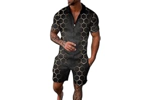 ETHKIA Men's Casual Tracksuit Set loose fitting Floral Print Men Summer sets Casual button down Henley T Shirts For Men Stretch Holiday Fashionable Set Valentine's Day tee Outfits For Men 2 Piece Sets Formal
