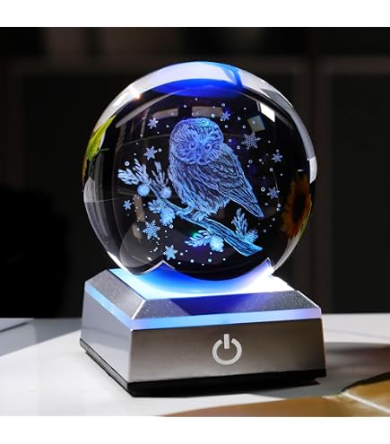 3D Crystal Ball Shark With LED Base – Laser Engraved Glass Ornament, 80mm, Gift For Shark Lovers-781011