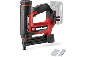 Einhell Cordless Nail Gun Stapler 18V Power X-Change, 20 Shots/min, max. 25 mm Staple Length, max. 32 mm Nail Length, incl. 300 Staples and Nails Each, Without Battery TE-CN 18/32 Li - Solo