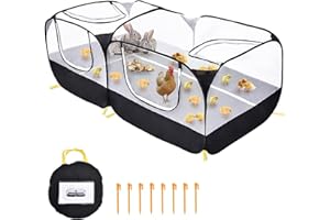 Coolty Parc de Jeu pour Petits Animaux, Grand Mobile Parc de Jeu pour Poules Chatons Lapins Canards Poules