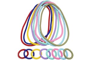OLUGU Stretchy Coil Chew Necklaces and Bracelets for Sensory Kids, 16 Pack Teething Bracelets Necklace for Boys and Girls with Autism ADHD SPD, Fidget Toys for Autistic Children Reduce Biting and Anxiety