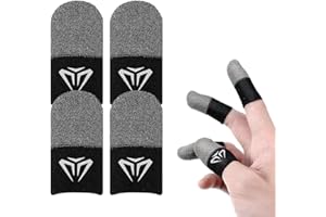 OUDQFCJ SIOPPKIK 4 Stück Gaming Finger Sleeve, Atmungsaktive und Schweißfeste Gaming-Fingerhüllen, Ultra-empfindliche Fingerhandschuhe, Gaming-Telefon-kompatibel