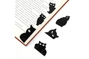 ELEKTHEIM Magnetische Lesezeichen - 6 Stück sortierte niedliche Buchmarker Clip Set für Lehrer Studenten Buchliebhaber Book Markers für Schule Büro nach Hause liefert Katze Magnet Seite Marker Katzenliebhaber
