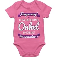 Baby T-Shirt Mit Spruch – „Sei Lieb Zu Mir Sonst Sag Ichs Meinem Onkel“, Druckknöpfe, Weiche Baumwolle