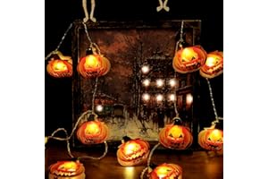 ACXILEXY Światła na Halloween, 3 m/9,8 stopy 20 diod LED łańcuch świetlny dynia, 2 tryby łańcuchy świetlne wodoodporne światło Halloween, światła dekoracja na Halloween, imprezy tematyczne, karnawał (dynia 1)